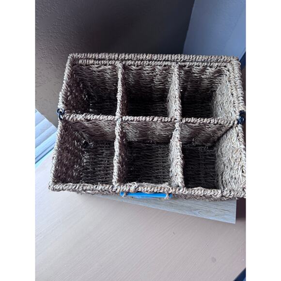 Coastal Woven Basket with Seahorse Accent - Picture 2 of 8